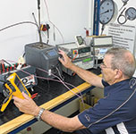 Tjaart Labuschagne in the SA Gauge Temperature Metrology Laboratory.